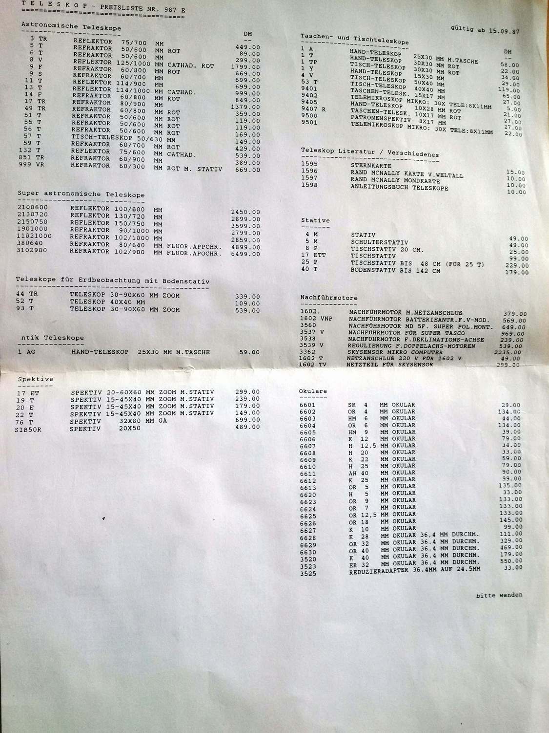 Tasco 10-K Refraktor 80/1200mm