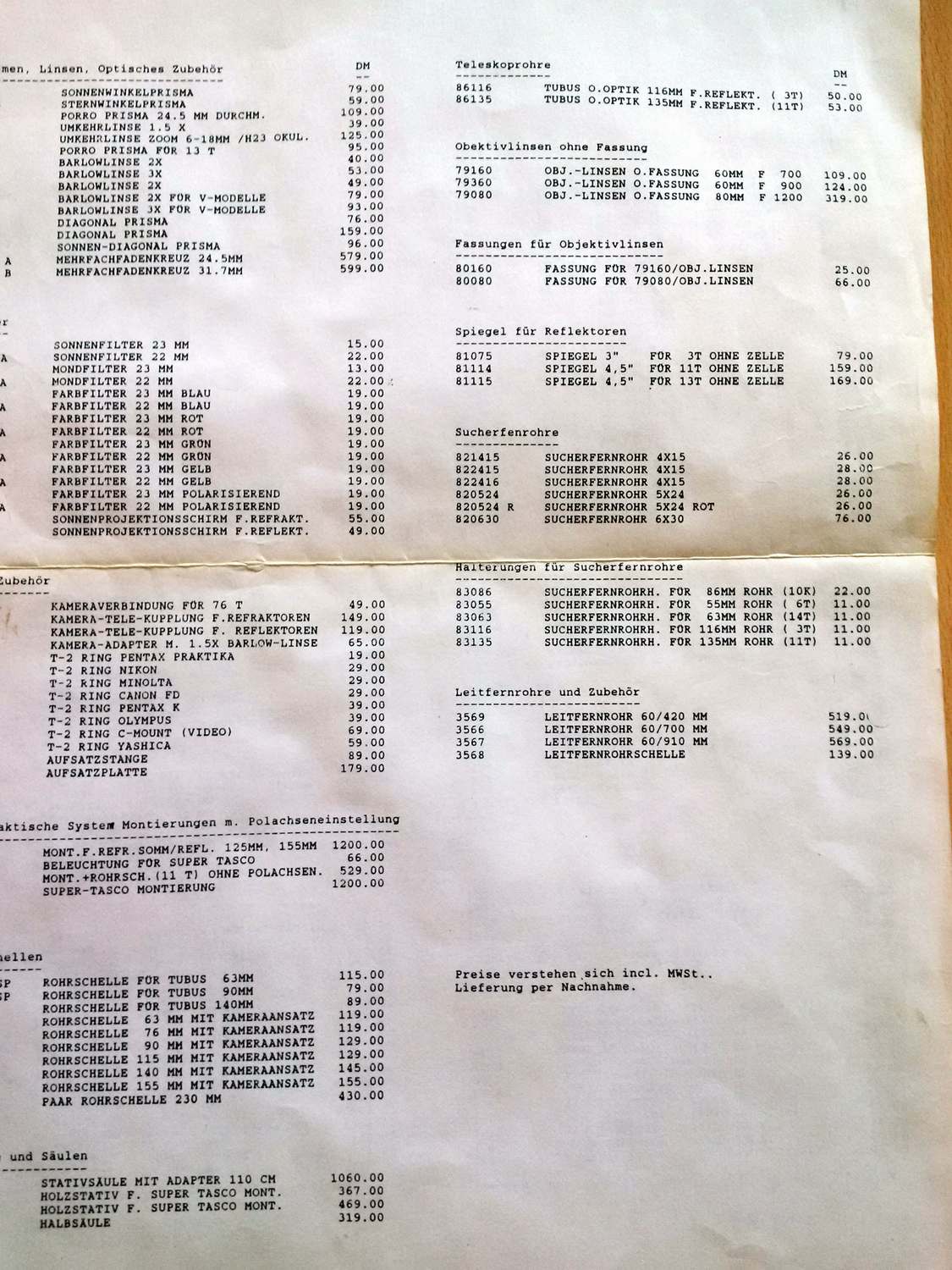Tasco 10-K Refraktor 80/1200mm